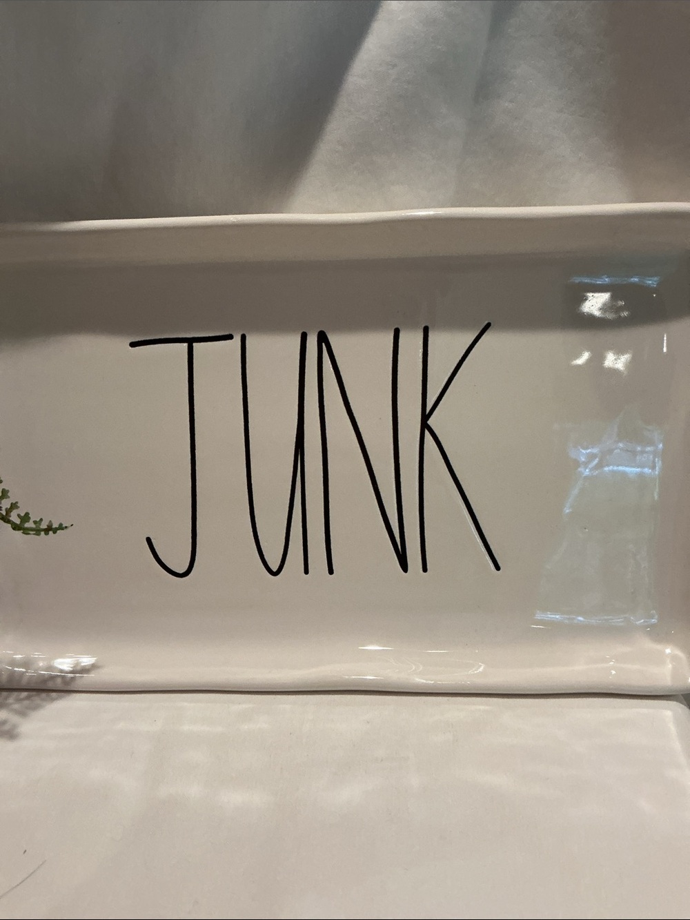EUC - Rae Dunn Ceramic JUNK Tray - Picture 2 of 4